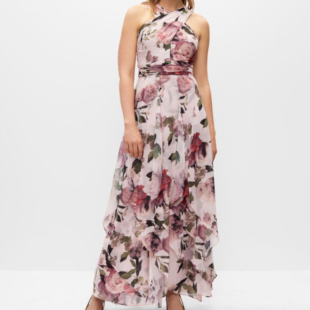 Beautiful, ultra-feminine chiffon maxi dress